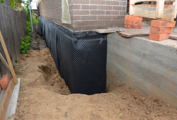 SJ Waterproofing Pros technician performing targeted Exterior Waterproofing assessment in Lakeside Marblehead, OH